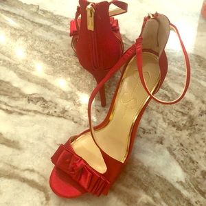 Jessica Simpson red stiletto heels Size 8.5